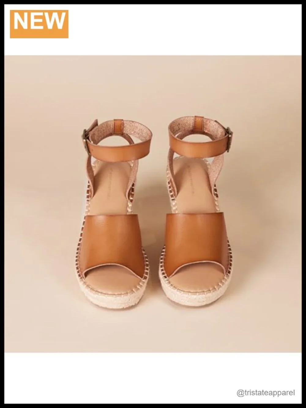 Comfortable Ankle Strap Wedge Espadrille Sandals Memory Foam Faux Leather